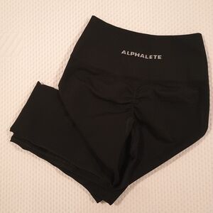 Alphalete Seamless Scrunch High Waisted Leggings Black XS